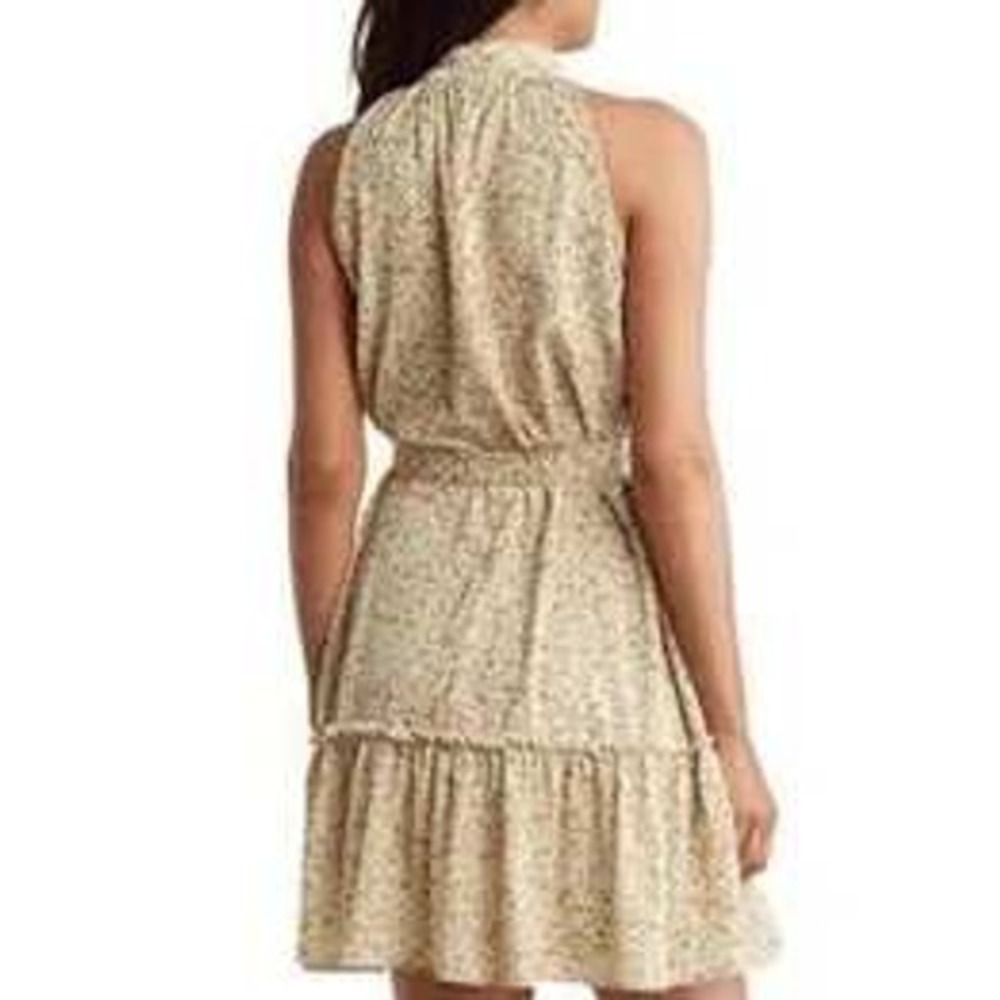 Sam Edelman Mock Neck Trapeze Mini Dress Yellow Multi Size Large
